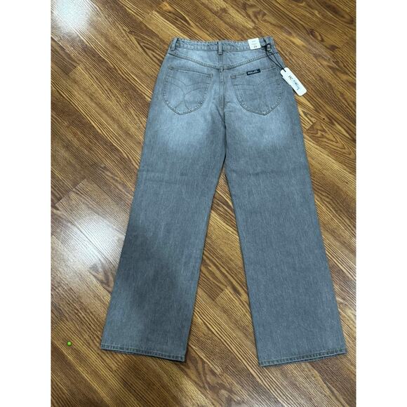 Rolla’s Heidi High-Rise Wide-Leg Jeans Gray Denim Retro 70s Style Pants Size 29 - Picture 11 of 13